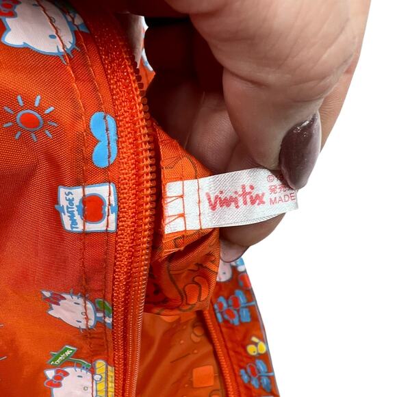 Hello Kitty by Sanrio Vivitix Zip Pouch Bag Storage Organizer Orange - Picture 6 of 7